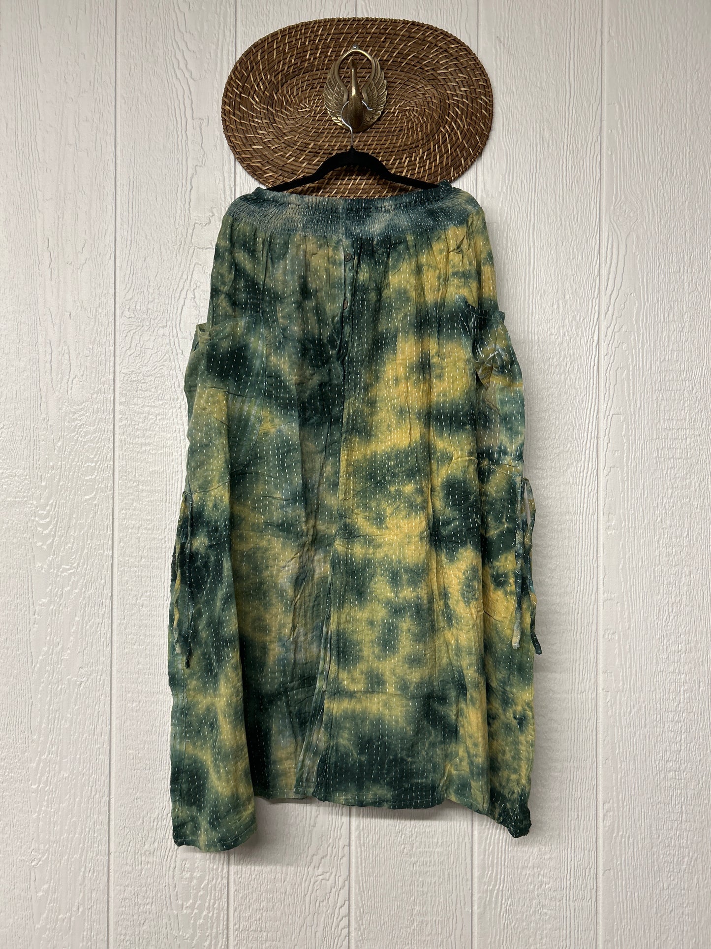 Pareo Kantha Butterfly Cargo Skirt 0526 017