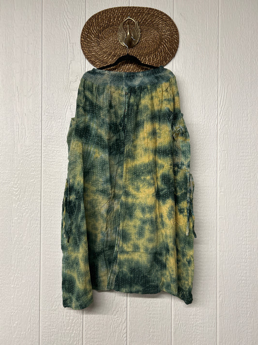 Pareo Kantha Butterfly Cargo Skirt 0526 017