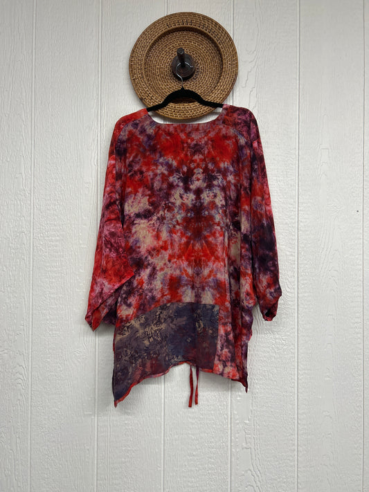 Crepe Sari Hi Lo Butterfly Top 0726 103
