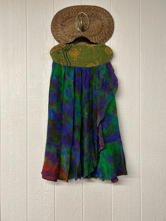RETAIL Crepe Sari Inner Peace Wrap Skirt 0626 108