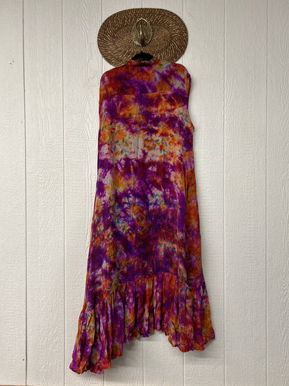 Crepe Sari Summer Dahlia Duster 0726 111
