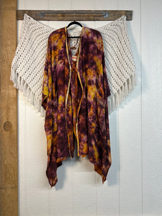 Crepe Sari Orchid Kimono 0626 232