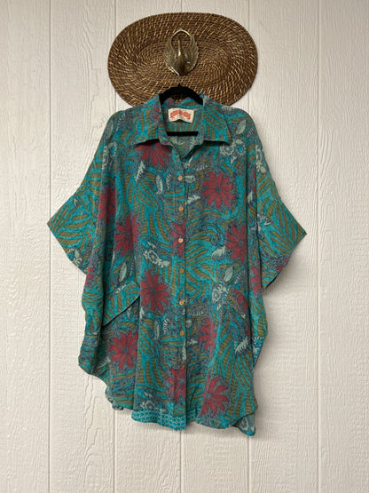 Crepe Sari Free To Be Button Down 0626 028