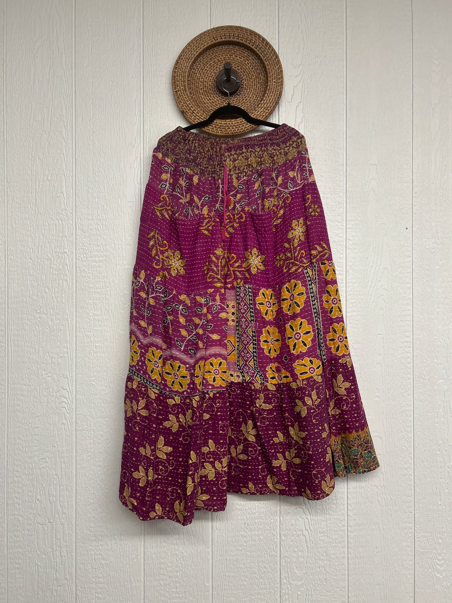 Pareo Kantha Lotus Maxi Skirt 0826 253