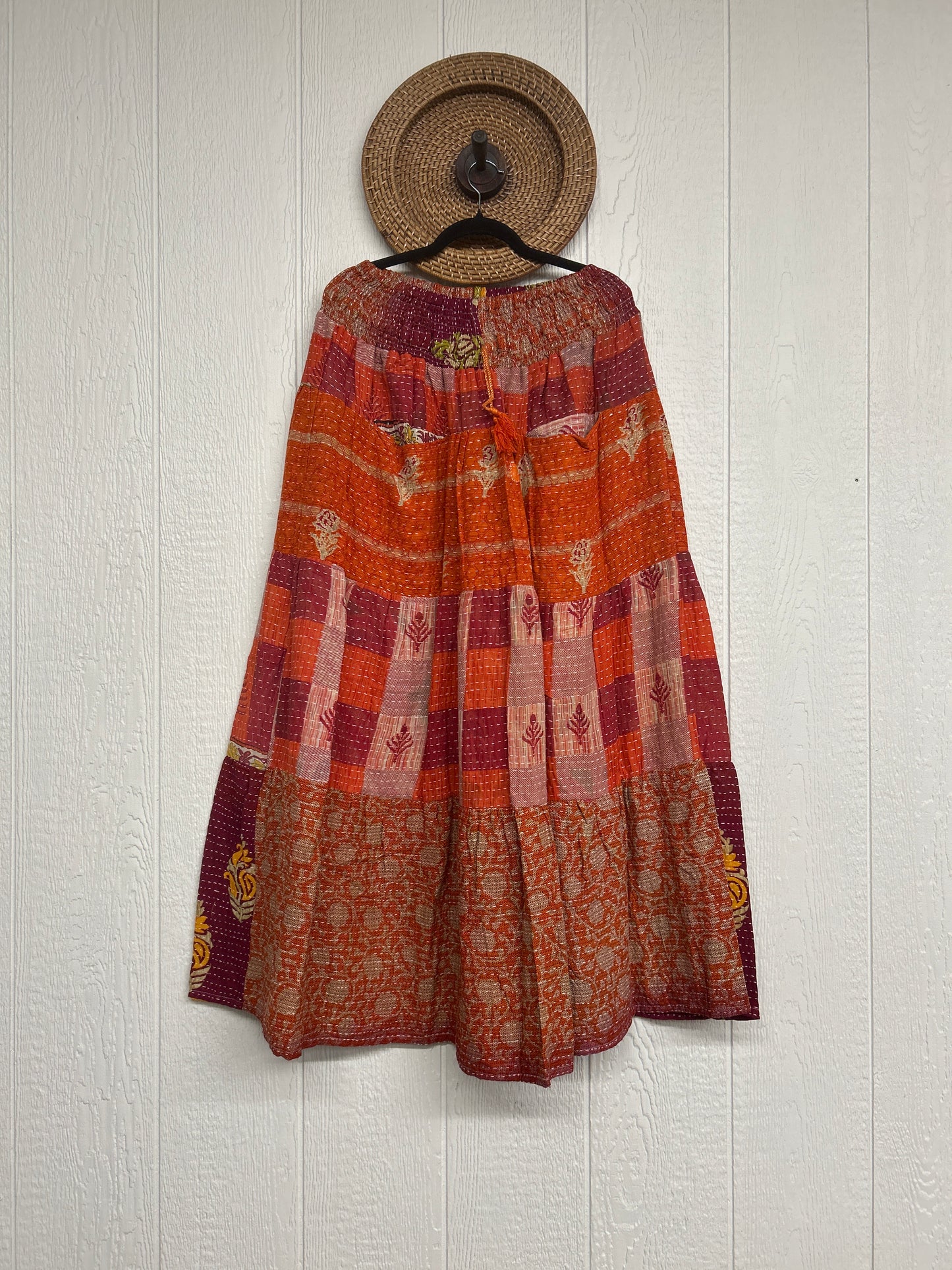 Pareo Kantha Lotus Maxi Skirt 0826 265