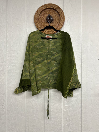 Crepe Sari Bell Sleeve Butterfly Top 0326 125