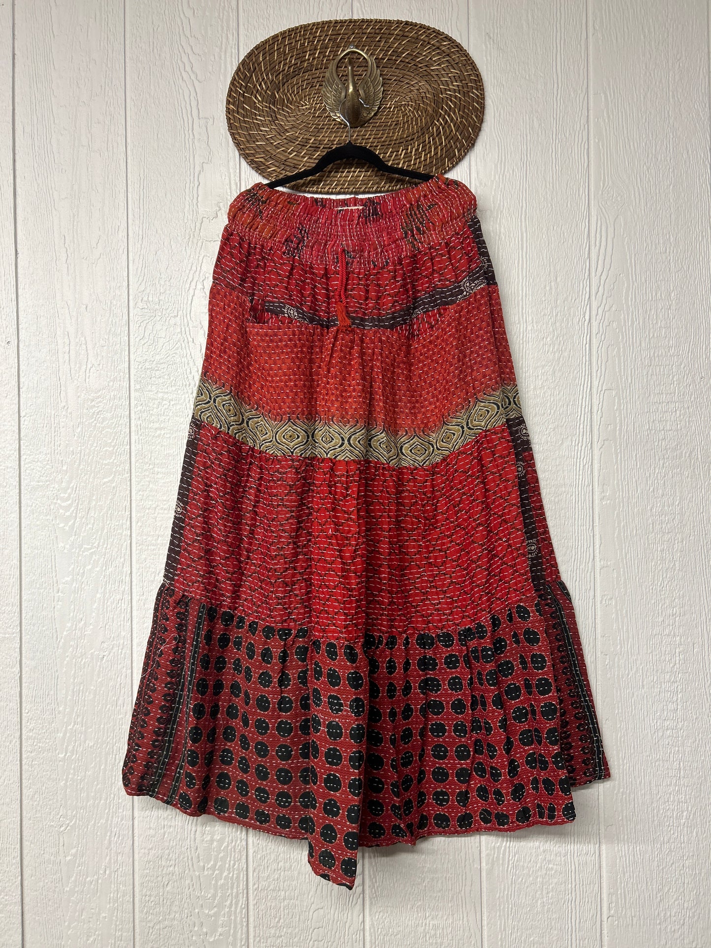 Pareo Kantha Lotus Maxi Skirt 0826 114
