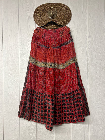 Pareo Kantha Lotus Maxi Skirt 0826 114