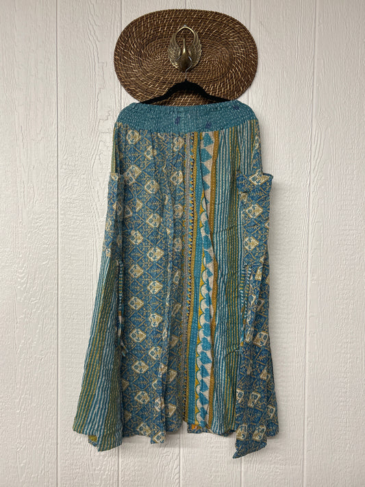 Pareo Kantha Butterfly Cargo Skirt 0426 021