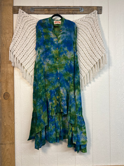 Crepe Sari Summer Dahlia Duster 0726 150