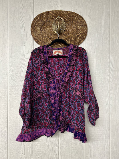 Crepe Sari Ruffle Daisy Blouse 0226 044