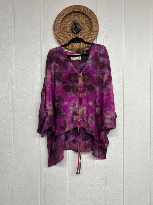 Crepe Sari Hi Lo Butterfly Top 0726 002