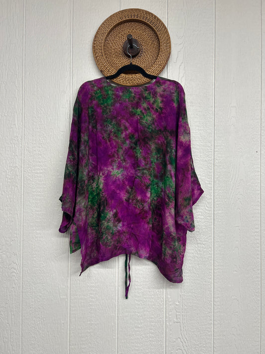 Crepe Sari Hi Lo Butterfly Top 0726 106