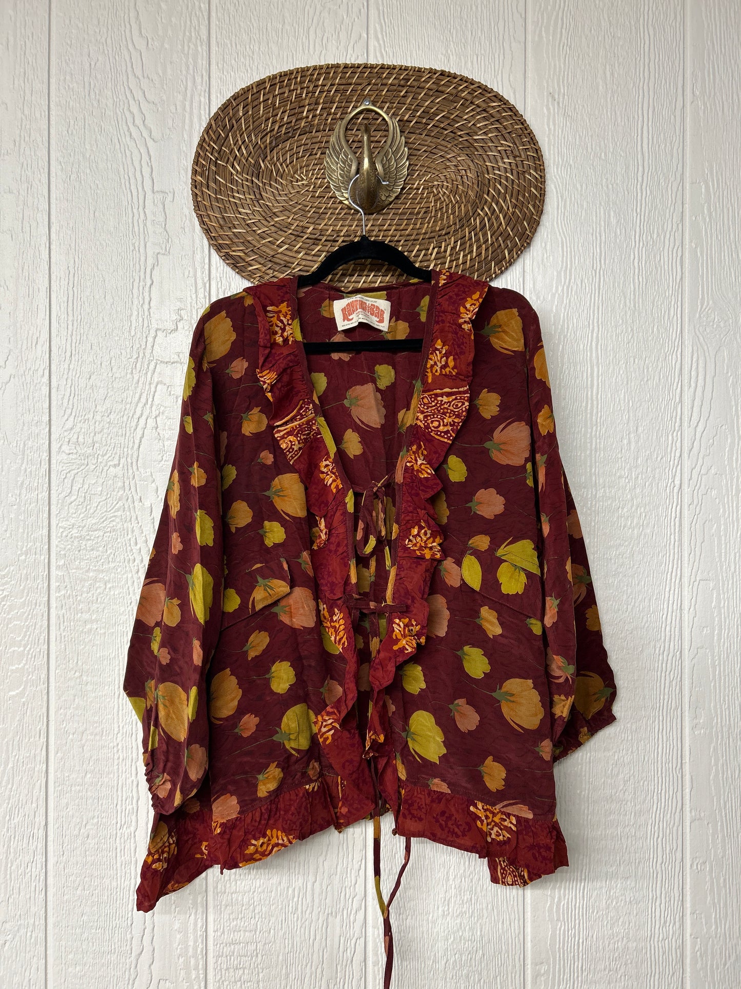 Crepe Sari Ruffle Daisy Blouse 0226 048