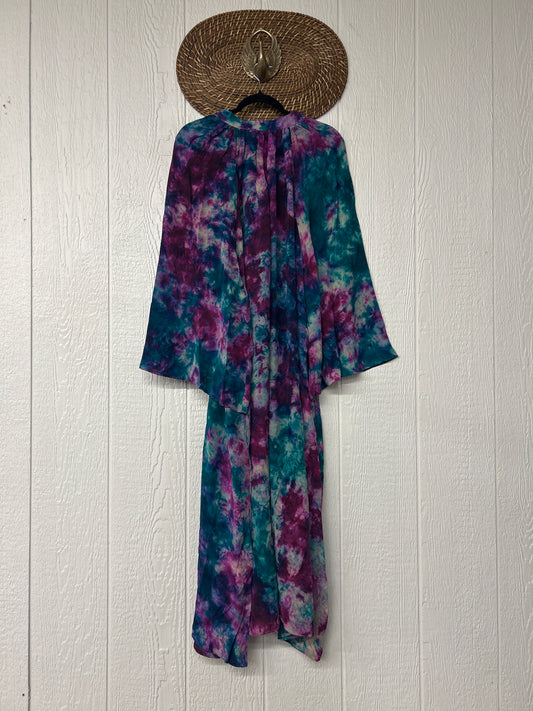 Crepe Sari Woodstock Duster Dress 0226 094