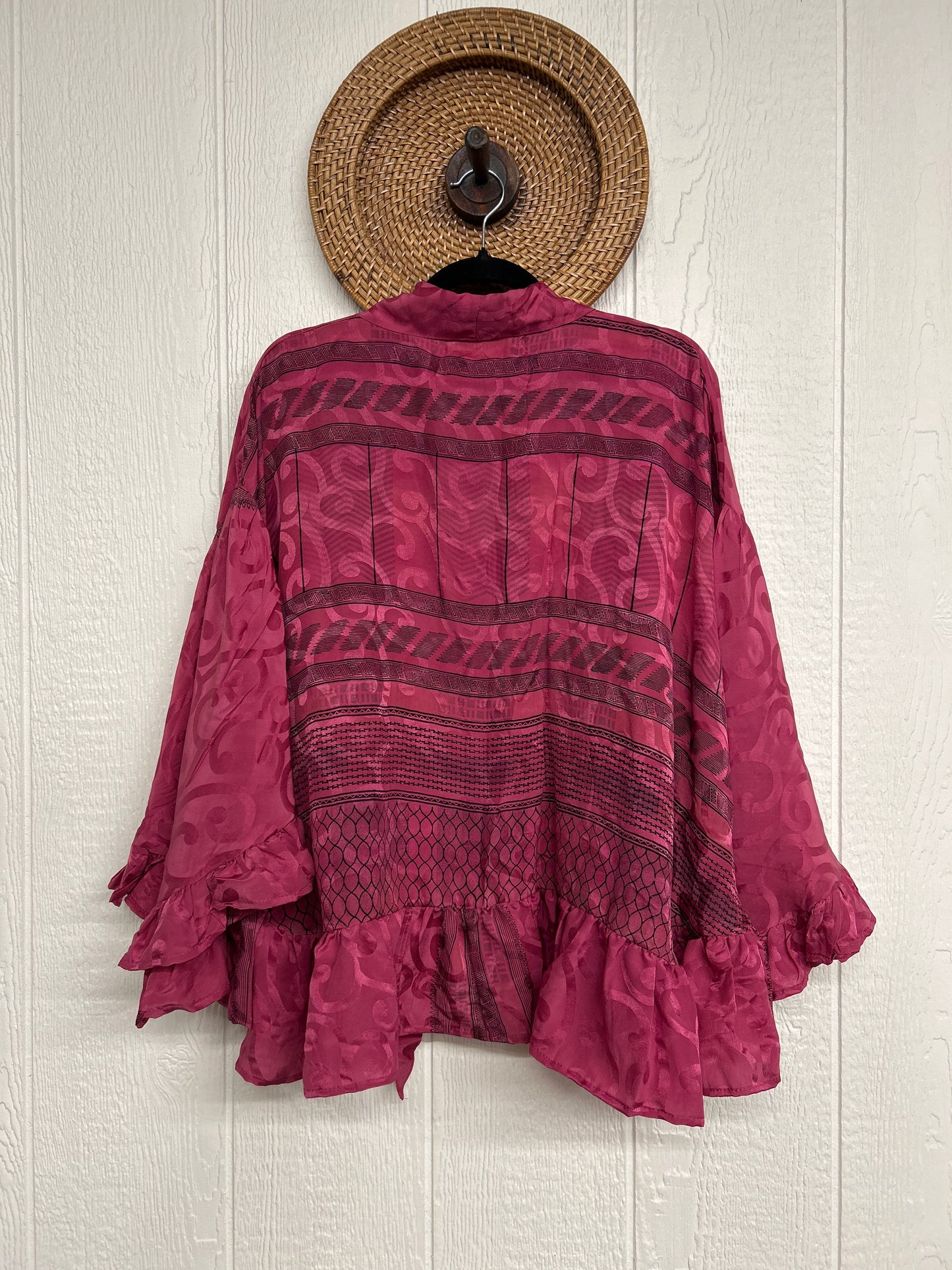 Crepe Sari Wild Rose Top 1225 029