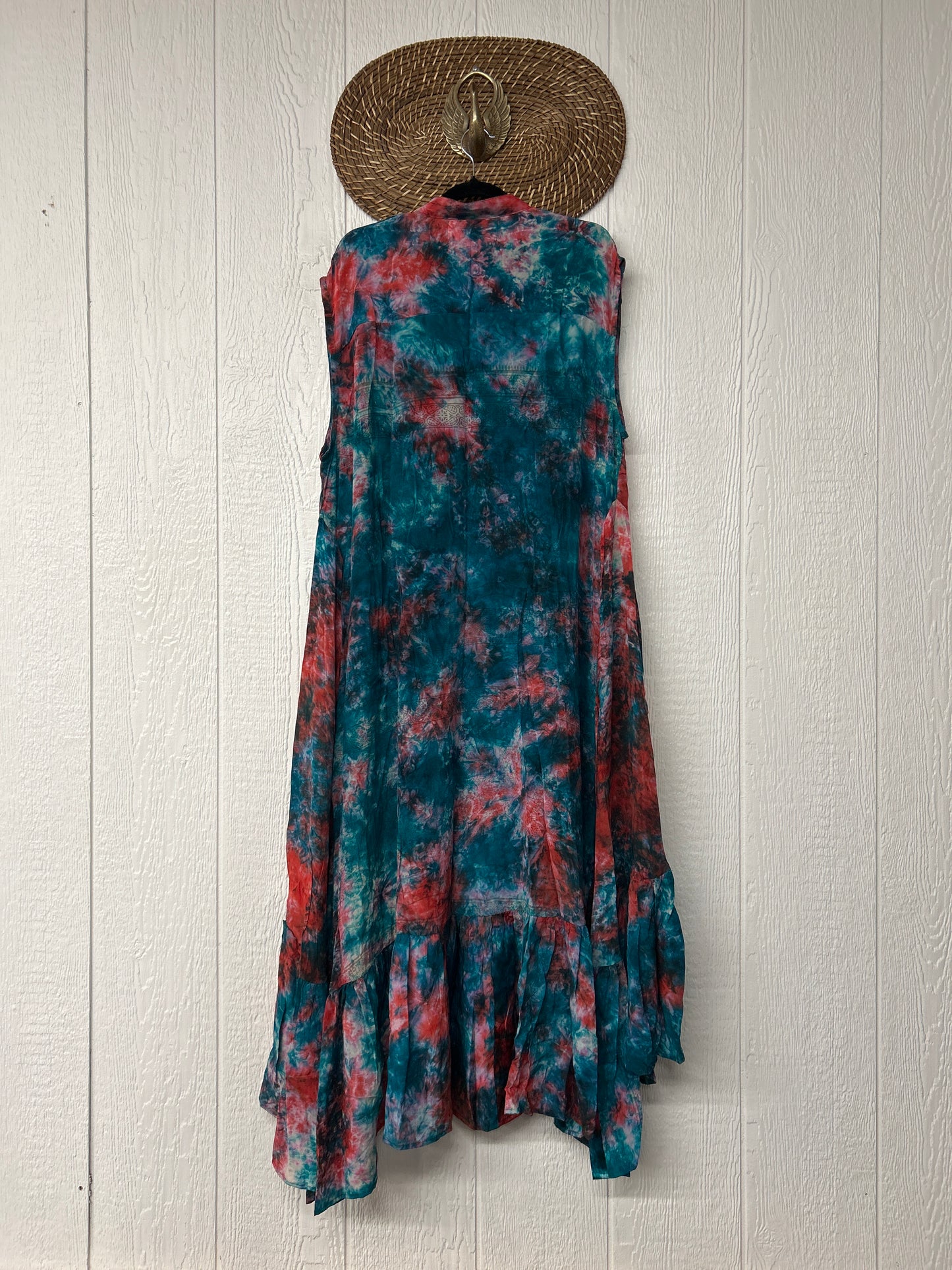 Crepe Sari Summer Dahlia Duster 0726 056