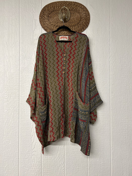 Crepe Sari Gaia Split Tunic 0226 209