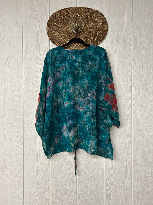 Crepe Sari Hi Lo Butterfly Top 0726 195