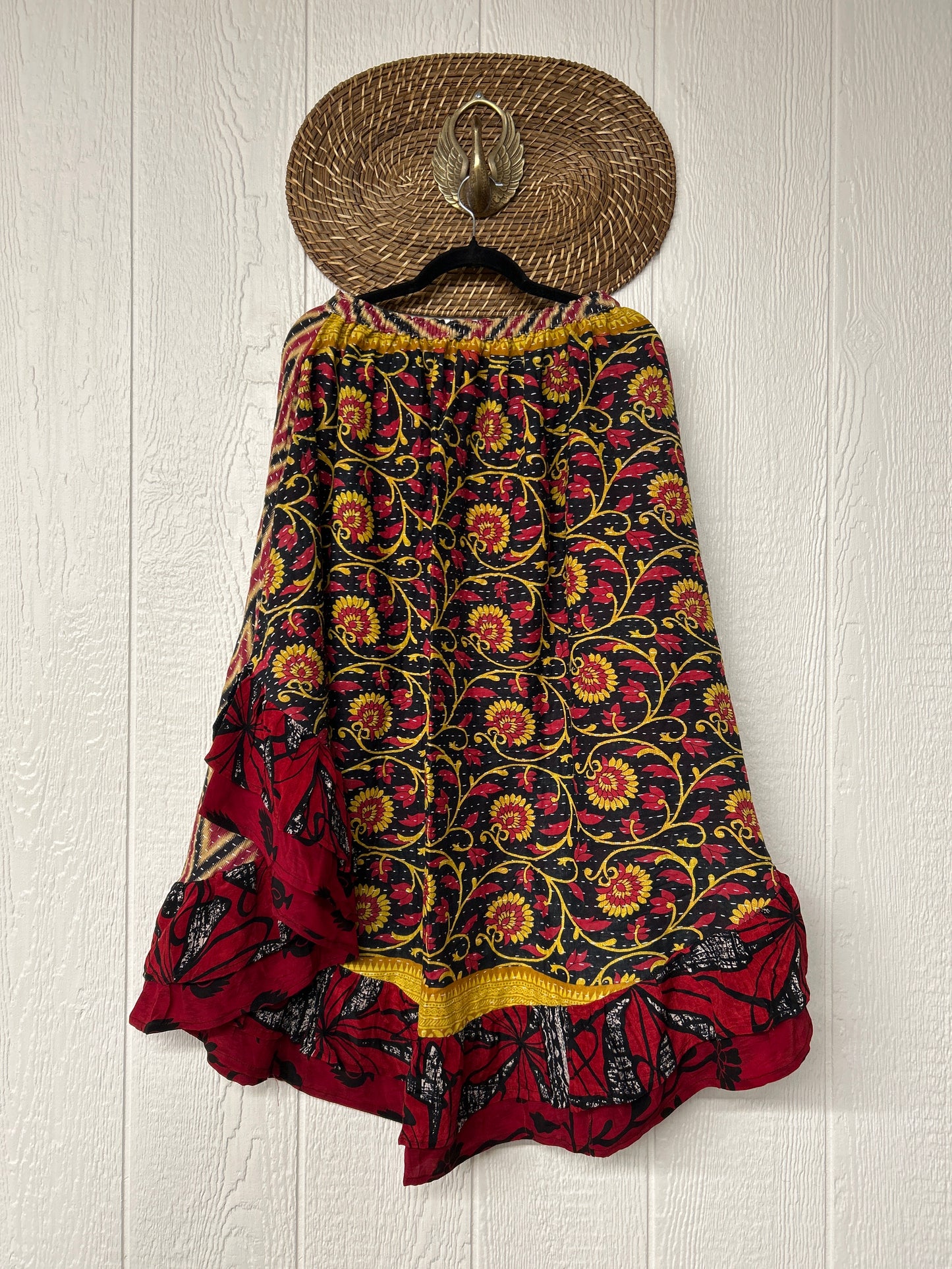 Pareo Kantha Wild Rose Skirt 0426 184