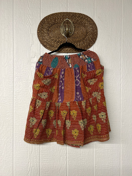 Pareo Kantha Meadow Skirt 0826 098