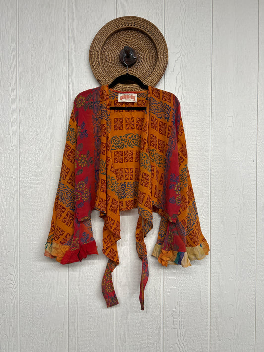 Crepe Sari Zeppelin Crop Shrug 0426 275