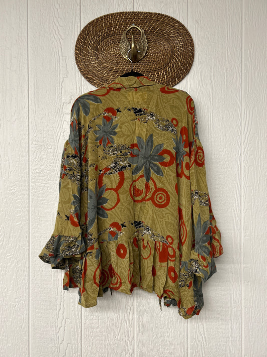 Crepe Sari Wild Rose Top 1026 208