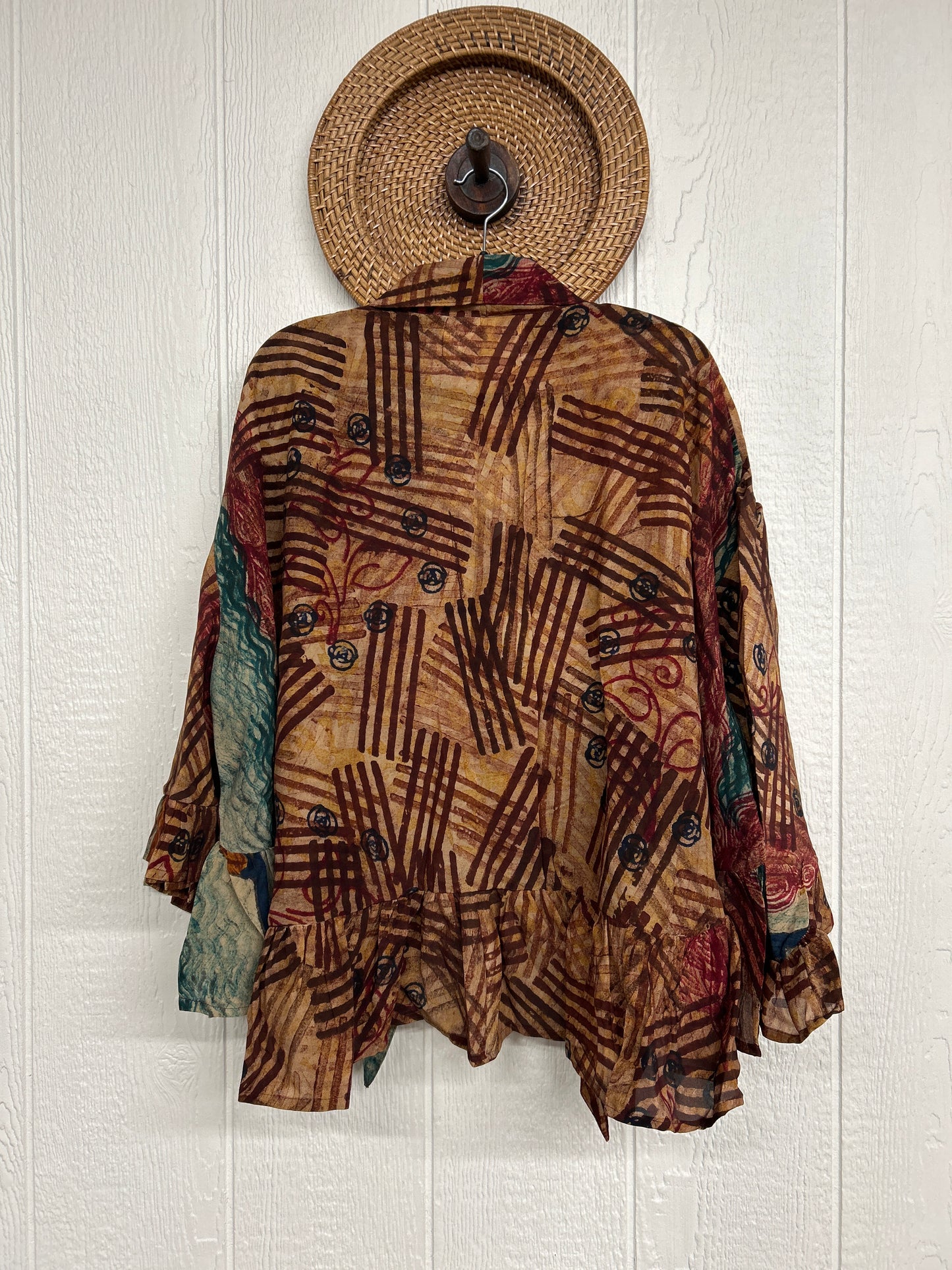 Crepe Sari Wild Rose Top 1225 121