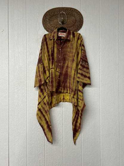 Crepe Sari Summer Nirvana Button Down 0626 143