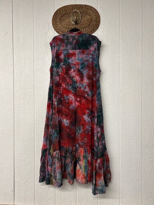Crepe Sari Summer Dahlia Duster 0726 136