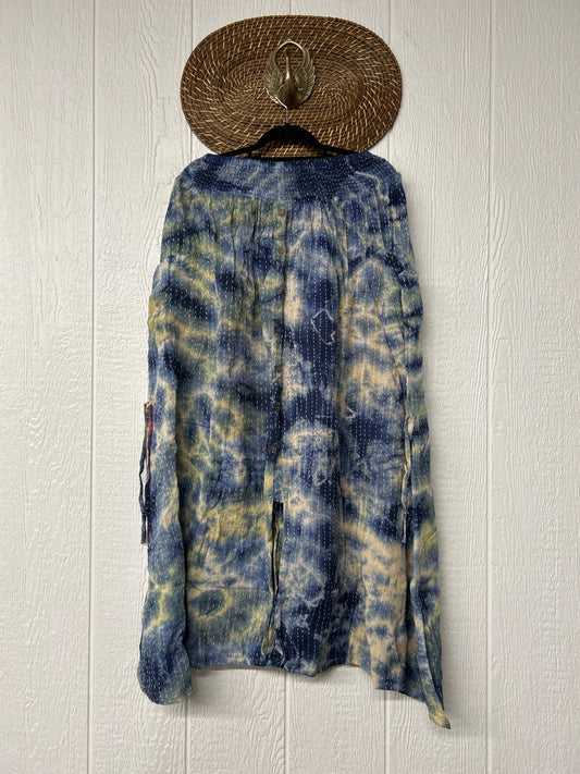 Pareo Kantha Butterfly Cargo Skirt 0526 001
