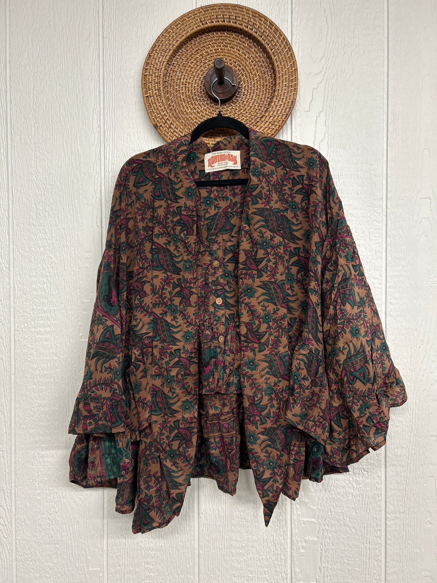 Crepe Sari Wild Rose Top 1225 052