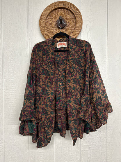 Crepe Sari Wild Rose Top 1225 052