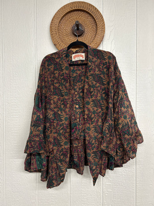 Crepe Sari Wild Rose Top 1225 052