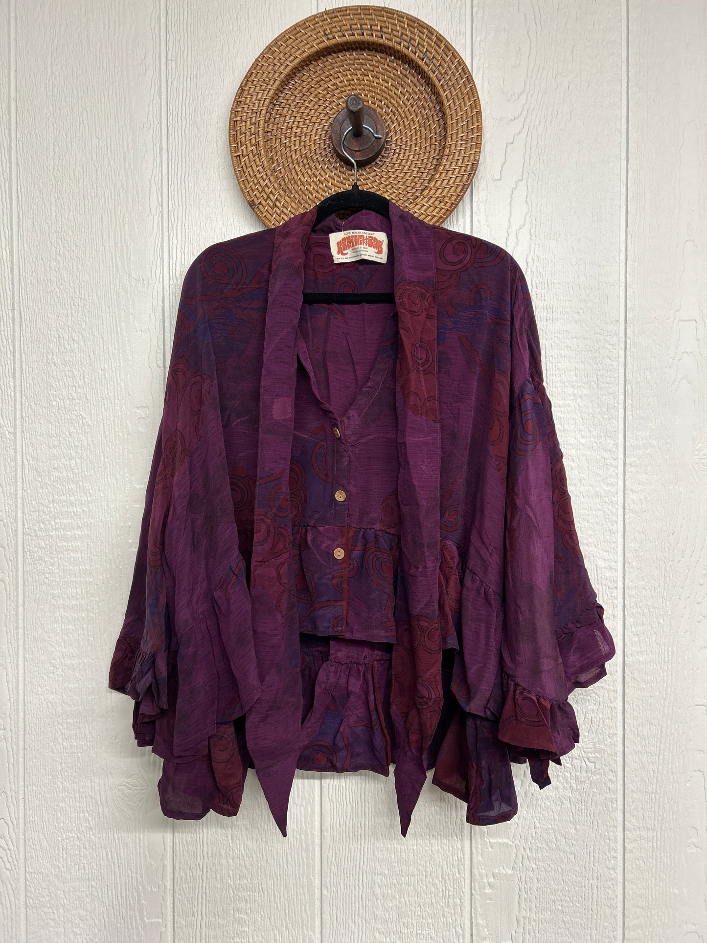 Crepe Sari Wild Rose Top 1225 057