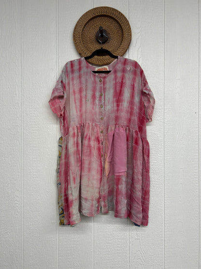 Crepe Sari Daydreamer Button Down Mini  0726 002