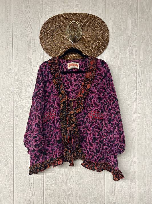 RETAIL Crepe Sari Ruffle Daisy Blouse 0226 245