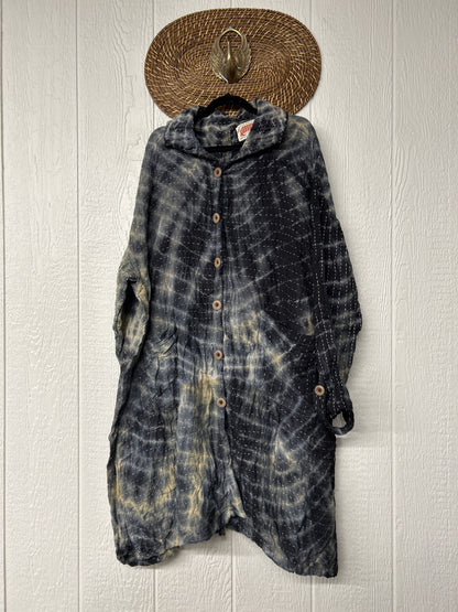Aura Edit Koverlet Button Down Trench Coat 1026 002