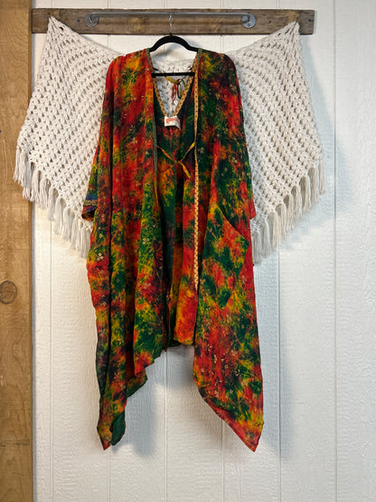 Crepe Sari Orchid Kimono 0626 190