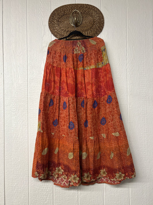 Pareo Kantha Lotus Maxi Skirt 0826 180