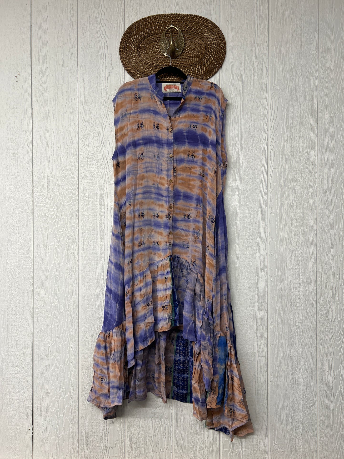 Crepe Sari Summer Dahlia Duster 0726 057