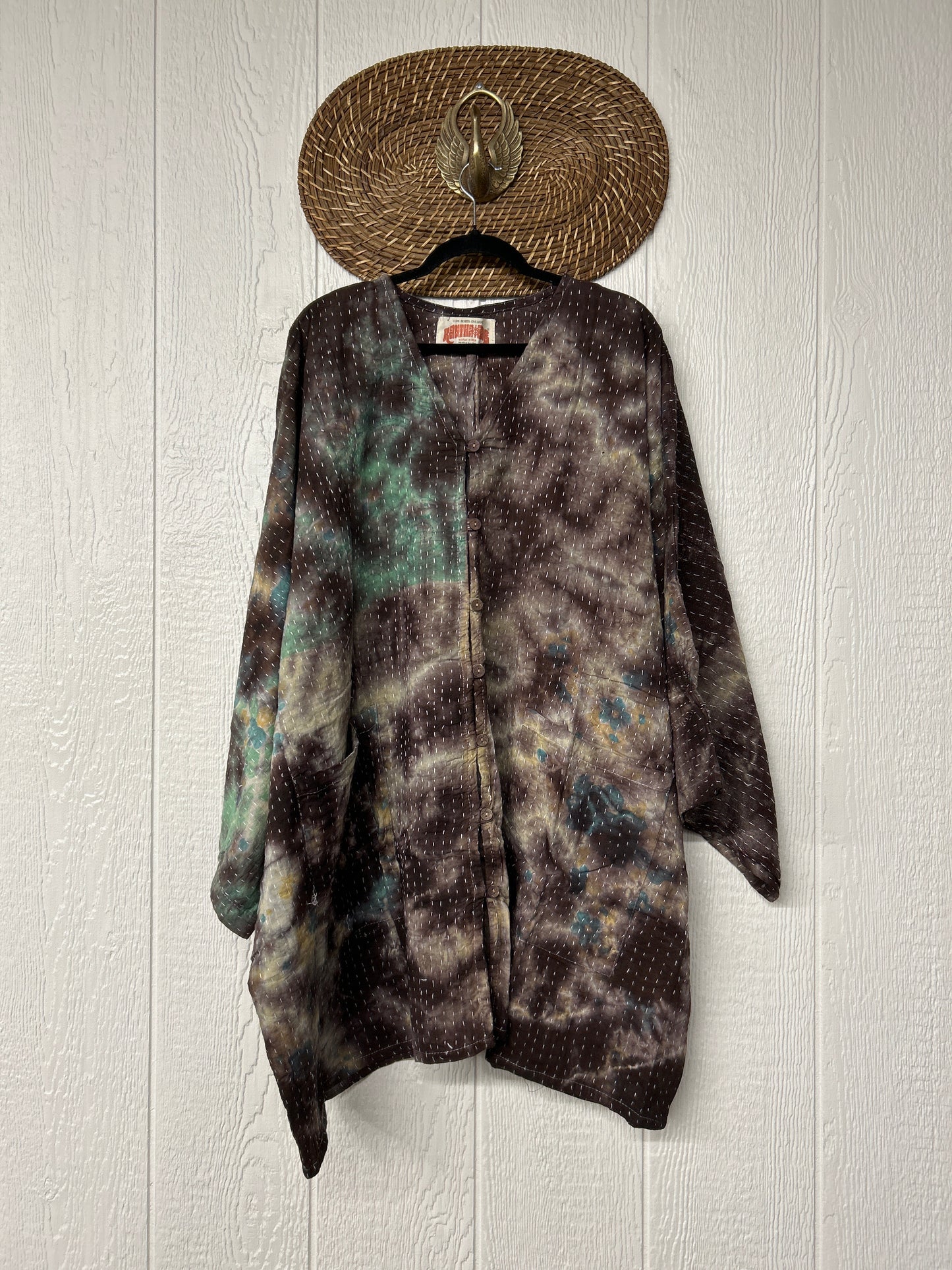 RETAIL Pareo Kantha Gaia Button-Down Kimono 0526 010