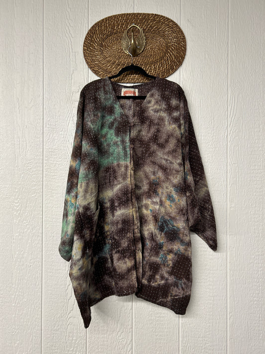 RETAIL Pareo Kantha Gaia Button-Down Kimono 0526 010