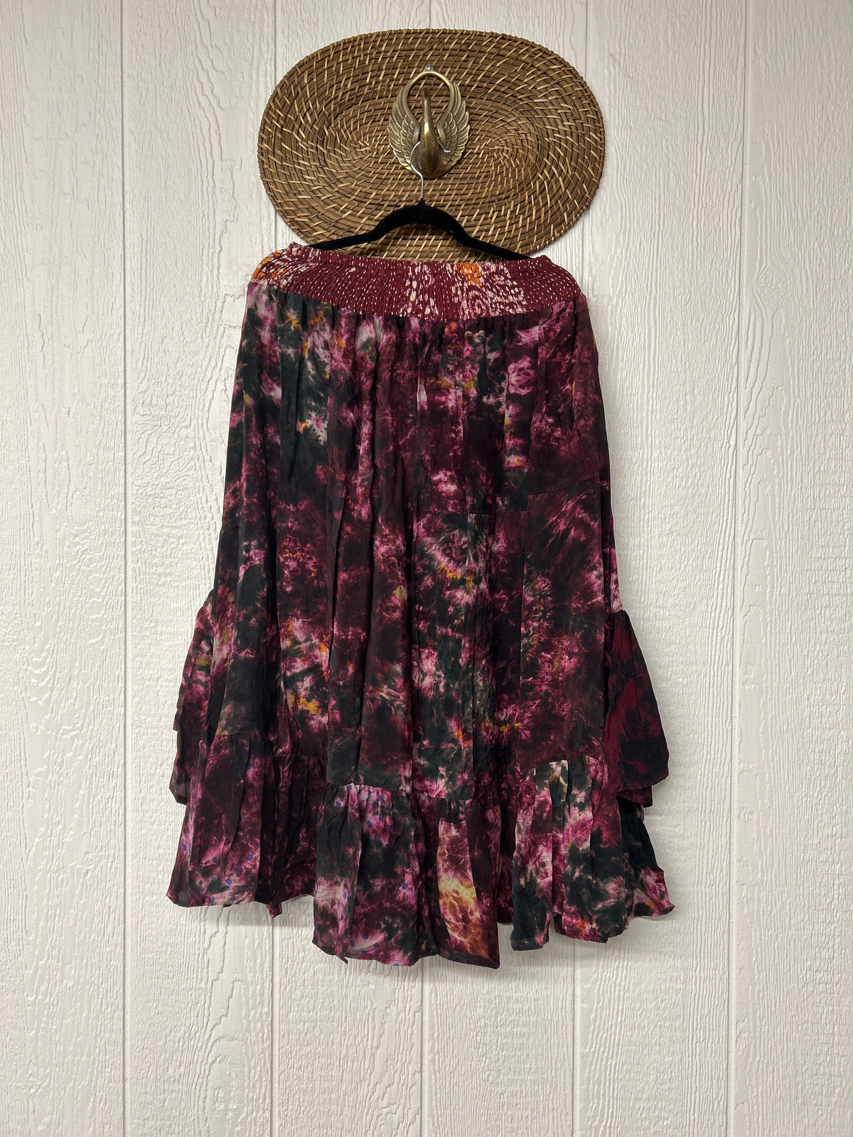 Crepe Sari Dahlia Skirt 1026 015
