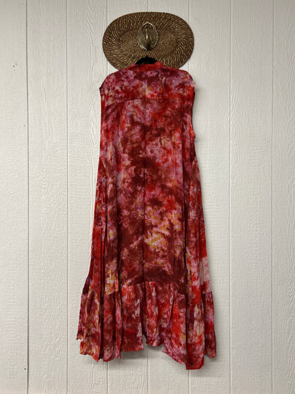 Crepe Sari Summer Dahlia Duster 0726 079