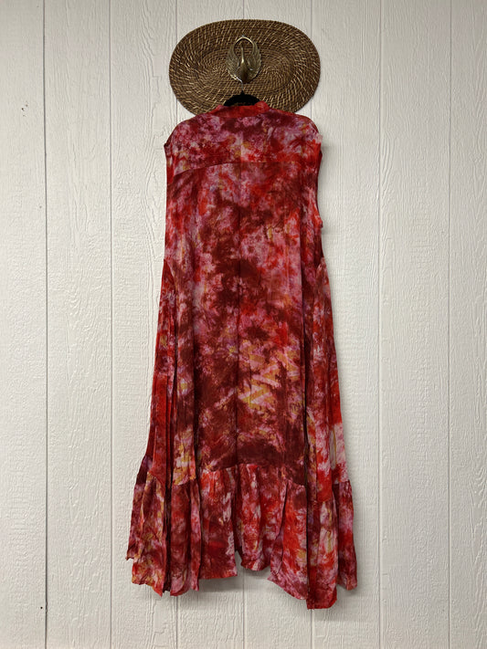 Crepe Sari Summer Dahlia Duster 0726 079