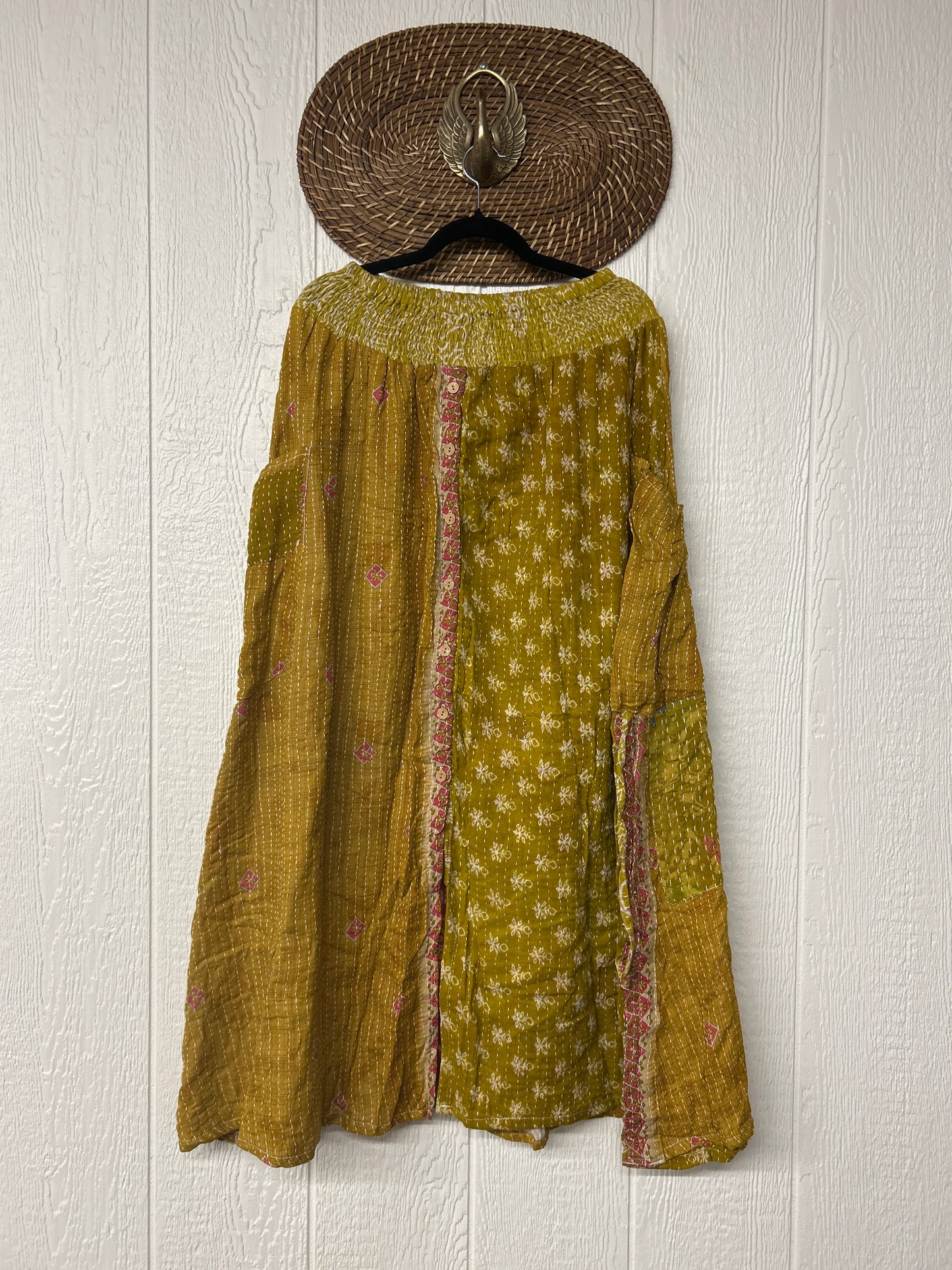 Pareo Kantha Butterfly Cargo Skirt 0426 063