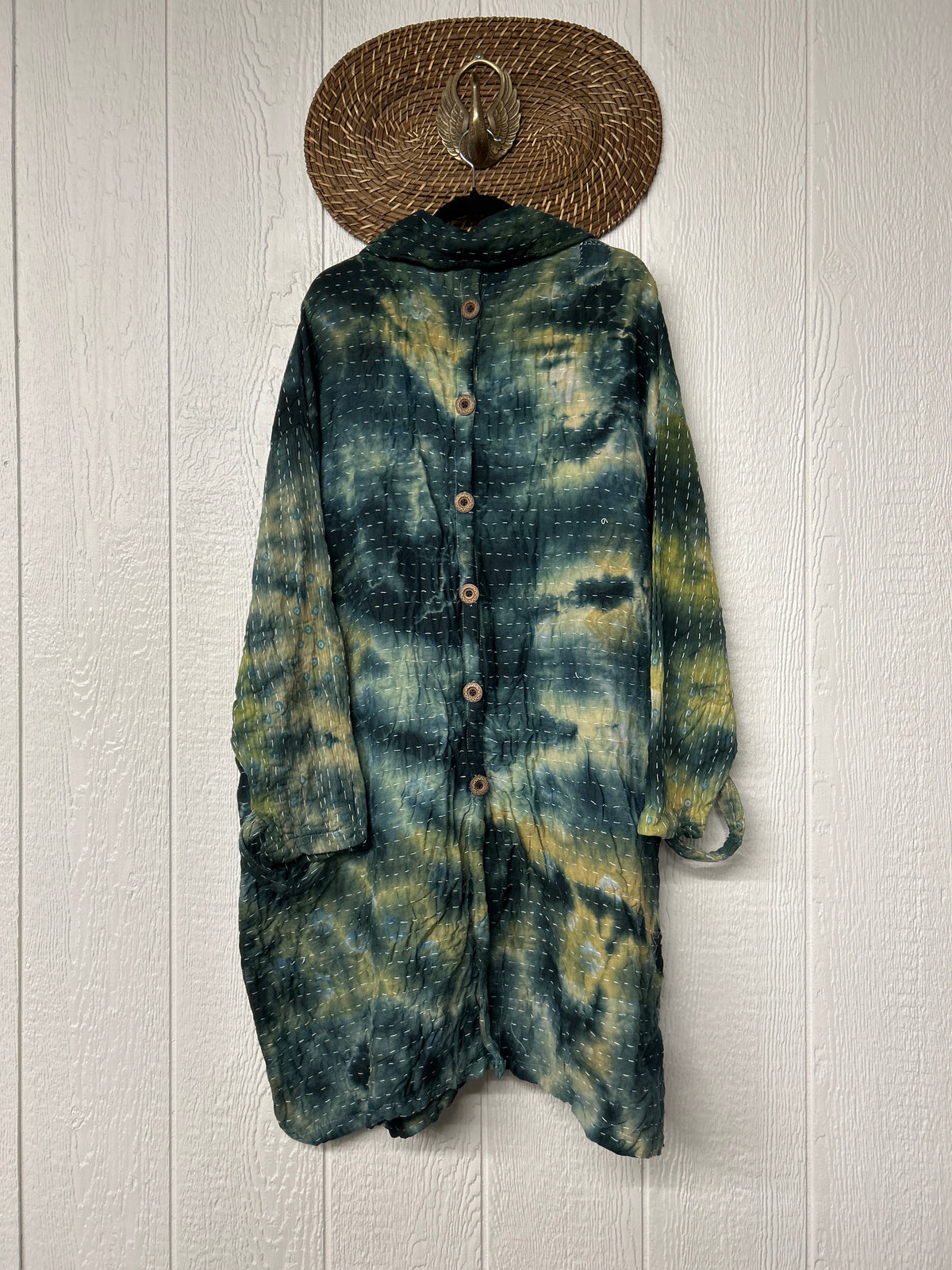 Aura Edit Koverlet Button Down Trench Coat 1026 032