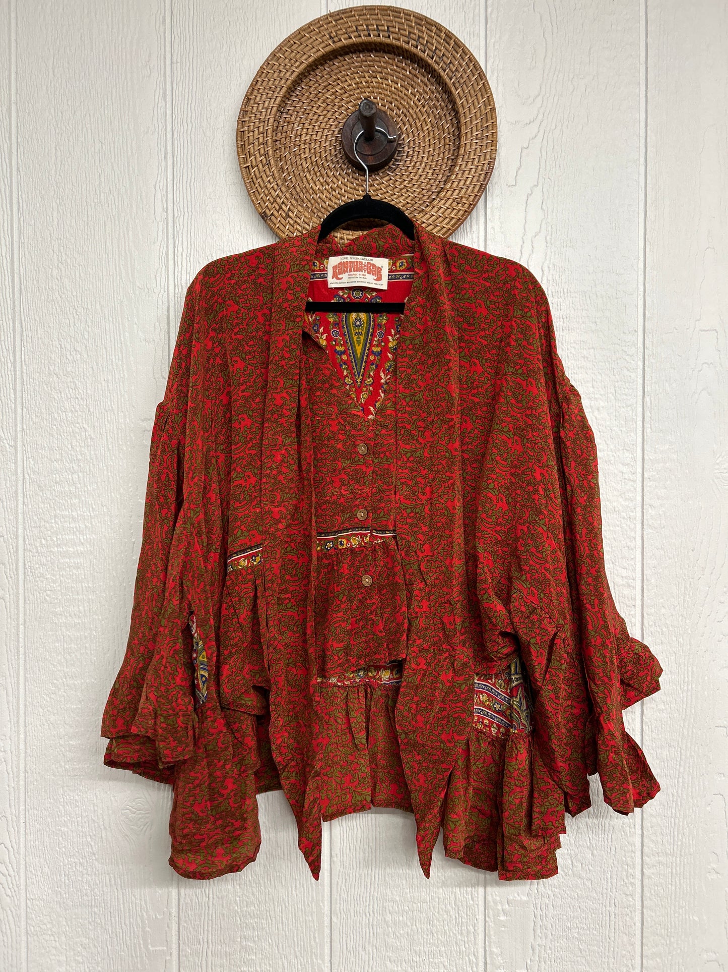 Crepe Sari Wild Rose Top 1225 006