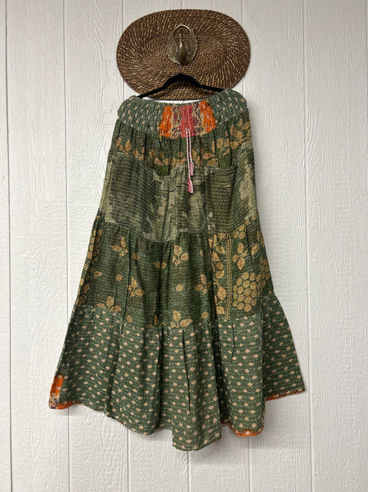 Pareo Kantha Lotus Maxi Skirt 0826 219